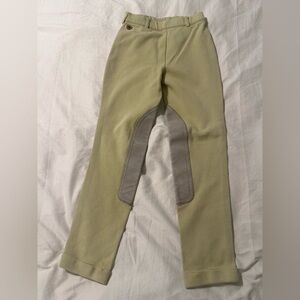 Ariat khaki Riding Breeches with Gray Knee Patches